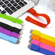 MicroDrive 128GB USB 2.0 Fashion Bracelet Wristband U Disk (Purple)