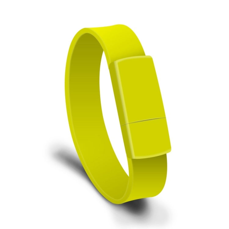 MicroDrive 128GB USB 2.0 Fashion Bracelet Wristband U Disk (Yellow) - free shipping - PMC Jewellery - Order now!