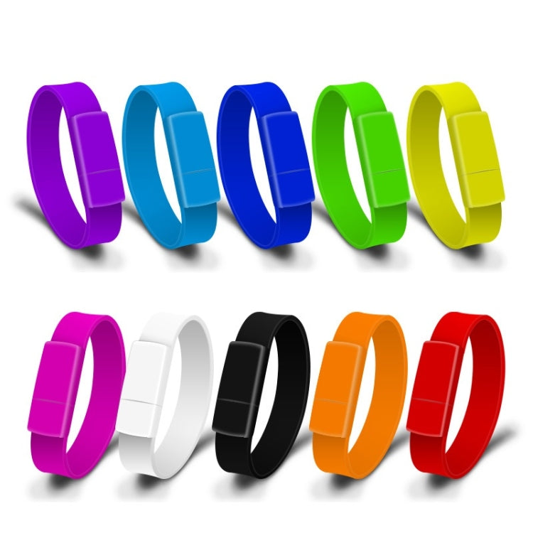 MicroDrive 128GB USB 2.0 Fashion Bracelet Wristband U Disk (Yellow) - free shipping - PMC Jewellery - Order now!