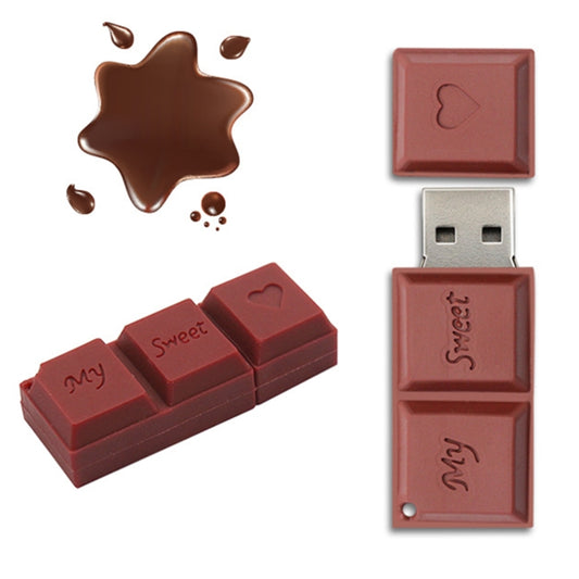 MicroDrive 128GB USB 2.0 Creative Chocolate USB Flash Drive - USB Flash Drives by MicroDrive | Online Shopping South Africa | PMC Jewellery | Buy Now Pay Later Mobicred