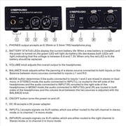 LINEPAUDIO B982 Power Amplifier Instrument Drummer Earphone Monitor Signal Amplifier, Dual XLR Input (Black)