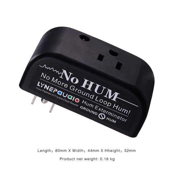 LINEPAUDIO B983 AC Ground Circuit No-Hum Buzz Eliminator, US Plug (Black)