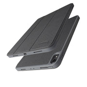 Mutural Exquisite Series Cloth Texture PU+TPU Leather Case for iPad Pro 12.9 inch (2018), with 3-Fold Holder & Pen Slot & Sleep & Wake-up Function