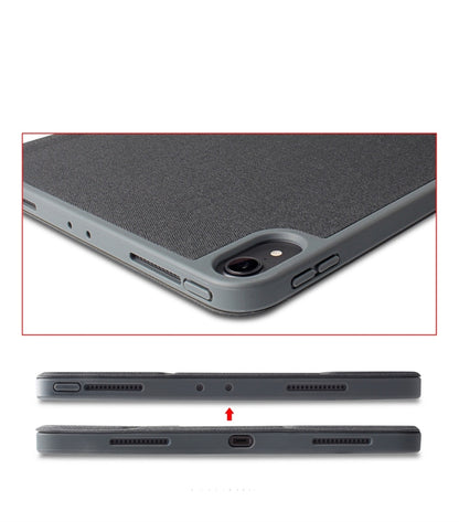 Mutural Exquisite Series Cloth Texture PU+TPU Leather Case for iPad Pro 12.9 inch (2018), with 3-Fold Holder & Pen Slot & Sleep & Wake-up Function - free shipping - PMC Jewellery - Order now!
