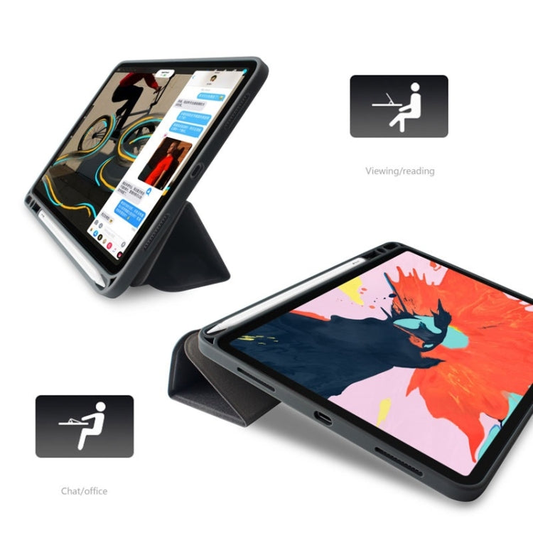 Mutural Exquisite Series Cloth Texture PU+TPU Leather Case for iPad Pro 12.9 inch (2018), with 3-Fold Holder & Pen Slot & Sleep & Wake-up Function - free shipping - PMC Jewellery - Order now!