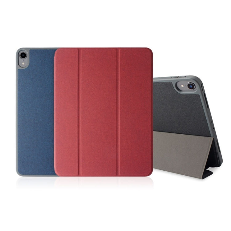 Mutural Exquisite Series Cloth Texture PU+TPU Leather Case for iPad Pro 12.9 inch (2018), with 3-Fold Holder & Pen Slot & Sleep & Wake-up Function - free shipping - PMC Jewellery - Order now!