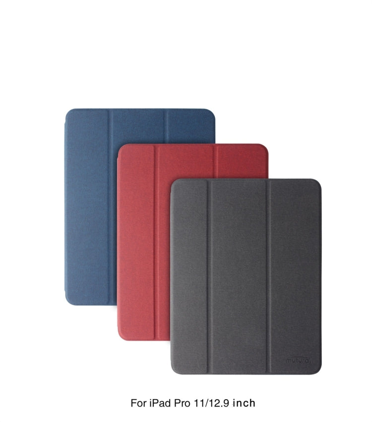 Mutural Exquisite Series Cloth Texture PU+TPU Leather Case for iPad Pro 12.9 inch (2018), with 3-Fold Holder & Pen Slot & Sleep & Wake-up Function - free shipping - PMC Jewellery - Order now!