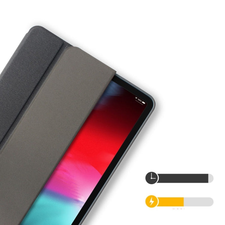 Mutural Exquisite Series Cloth Texture PU+TPU Leather Case for iPad Pro 12.9 inch (2018),  with 3-Fold Holder & Pen Slot & Sleep & Wake-up Function - free shipping - PMC TechLife - Order now!