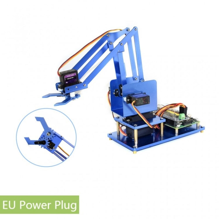 Waveshare 4-DOF Metal Robot Arm Kit for Raspberry Pi (Europe), Bluetooth / WiFi Remote Control, EU Plug - free shipping - PMC Jewellery - Order now!