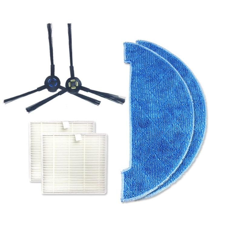 XI273 1 Pair I258 Side Brush + 2 PCS I206 Filter + I262 Cleaning Rag for ILIFE V8S - free shipping - PMC Jewellery - Order now!