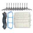 XI230 5 Pairs K614 Side Brushes + I205 Initial Effect Filter + 5 PCS I207 Filters + I203 Main Brush Set for ILIFE A4S - For ILIFE Accessories by PMC TechLife | Online Shopping South Africa | PMC TechLife | Buy Now Pay Later Mobicred