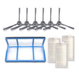 XI237 3 Pairs K614  Side Brushes + 3 PCS I208 Filters + I204 Filter Cotton Filter Set for ILIFE V5S Pro / V50 / V5S - free shipping - PMC TechLife - Order now!