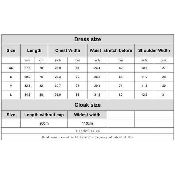 Little Red Riding Hood Parent Child Fairy Tale Drama Performance Costume Little Red Riding Hood Dress Little Maid Two Dress Halloween Costume (Color:Cape+Maid Size:L)