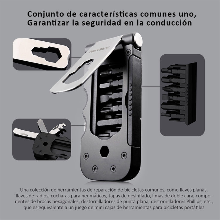 NexTool Multi-functional Bicycle Tool Mini Pocket Bike Toolbox Outdoor Wrench Repair Tool Magnetic Sleeve - Maintenance tools by NexTool | Online Shopping South Africa | PMC Jewellery | Buy Now Pay Later Mobicred