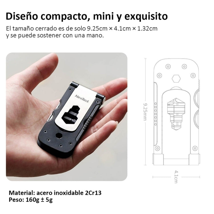 NexTool Multi-functional Bicycle Tool Mini Pocket Bike Toolbox Outdoor Wrench Repair Tool Magnetic Sleeve - Maintenance tools by NexTool | Online Shopping South Africa | PMC Jewellery | Buy Now Pay Later Mobicred