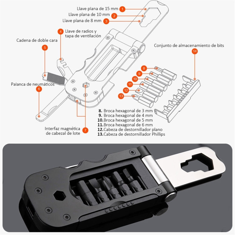 NexTool Multi-functional Bicycle Tool Mini Pocket Bike Toolbox Outdoor Wrench Repair Tool Magnetic Sleeve - Maintenance tools by NexTool | Online Shopping South Africa | PMC Jewellery | Buy Now Pay Later Mobicred
