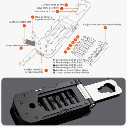 NexTool Multi-functional Bicycle Tool Mini Pocket Bike Toolbox Outdoor Wrench Repair Tool Magnetic Sleeve - Maintenance tools by NexTool | Online Shopping South Africa | PMC Jewellery | Buy Now Pay Later Mobicred