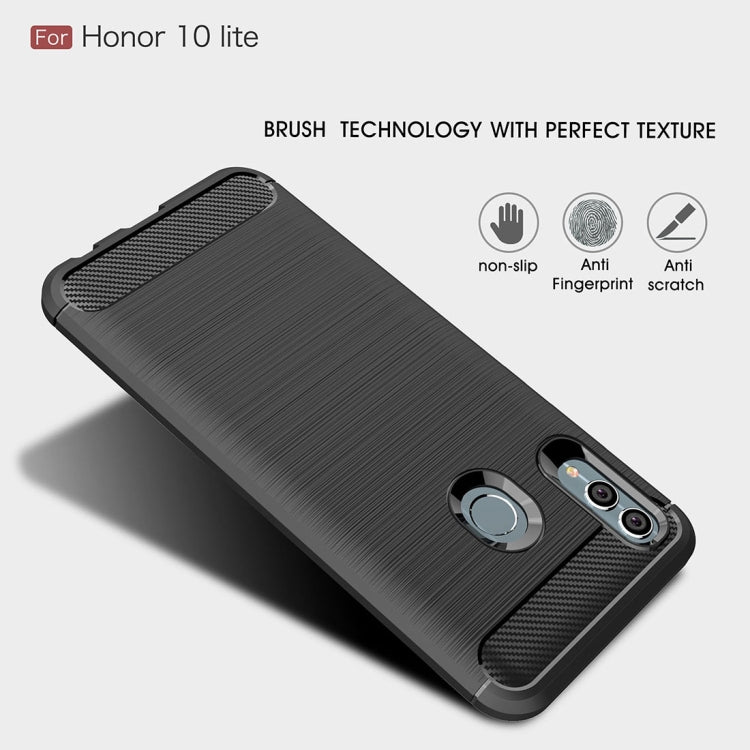 Carbon Fiber Texture TPU Shockproof Case For Huawei Honor 10 Lite / P Smart 2019 - Honor Cases by PMC TechLife | Online Shopping South Africa | PMC TechLife