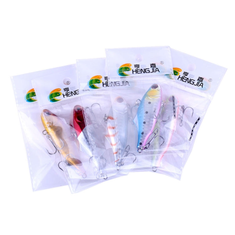 HENGJIA VI026 7cm/24g Full Swimming Layer Plastic Hard Baits Fishing Lures Set Tackle Baits, Bagged (1#)