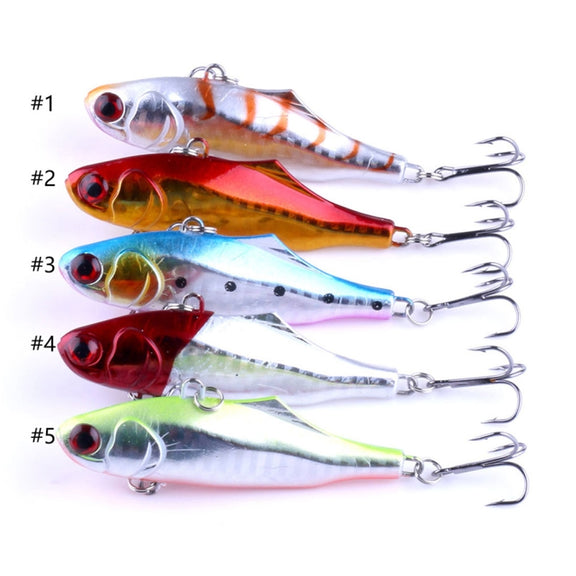 HENGJIA VI026 7cm/24g Full Swimming Layer Plastic Hard Baits Fishing Lures Set Tackle Baits, Bagged (5#)