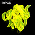 HENGJIA SO106 50 PCS 20mm Simulation Bread Bait Worms Crescent Soft Bait Horseback Fish Worm Bait Fishing Gear (Yellow) - Fishing Lures by HENGJIA | Online Shopping South Africa | PMC TechLife | Buy Now Pay Later Mobicred