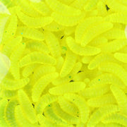 HENGJIA SO106 50 PCS 20mm Simulation Bread Bait Worms Crescent Soft Bait Horseback Fish Worm Bait Fishing Gear (Yellow)