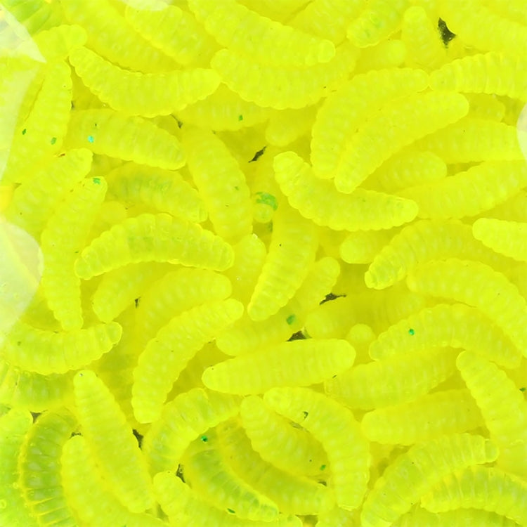 HENGJIA SO106 50 PCS 20mm Simulation Bread Bait Worms Crescent Soft Bait Horseback Fish Worm Bait Fishing Gear (Yellow)