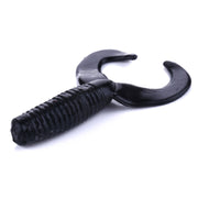 HENGJIA SO105 20 PCS 3.5cm/0.9g Double Tailed Bait Soft Bait for Sea Fishing (Black)