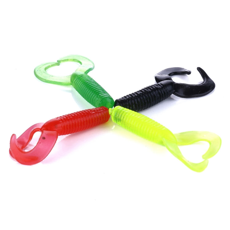 HENGJIA SO105 20 PCS 3.5cm/0.9g Double Tailed Bait Soft Bait for Sea Fishing (Yellow) - Fishing Lures by HENGJIA | Online Shopping South Africa | PMC TechLife | Buy Now Pay Later Mobicred