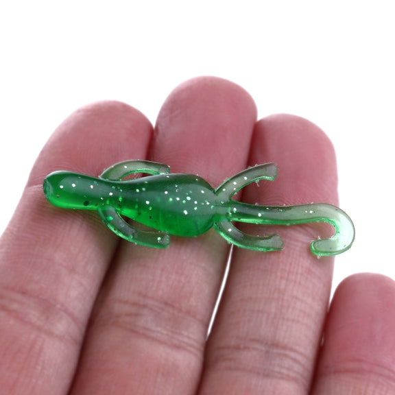 HENGJIA SO103 10 PCS 5cm/1g Gecko Shaped Simulation Fish Bait Soft Bait for Fishing (Green)