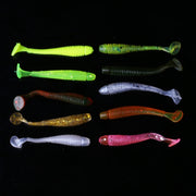 HENGJIA SO041 5cm/0.6g 10 PCS Fishing Wobbler Soft Jigging Fishing Lure Worm Swimbaits Silicone Bait