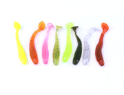 HENGJIA SO041 5cm/0.6g 10 PCS Fishing Wobbler Soft Jigging Fishing Lure Worm Swimbaits Silicone Bait
