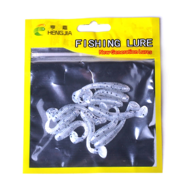 HENGJIA SO041 5cm/0.6g 10 PCS Fishing Wobbler Soft Jigging Fishing Lure Worm Swimbaits Silicone Bait