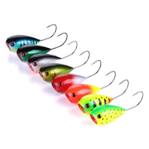 HENGJIA PO036 8cm/13g Big Mouth Single Hook Hitting Water Wave Hard Bait Lure Outdoor Fishing Gear Lure Fishing Bait Fishing Tackle (PO036-3)