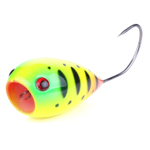 HENGJIA PO036 8cm/13g Big Mouth Single Hook Hitting Water Wave Hard Bait Lure Outdoor Fishing Gear Lure Fishing Bait Fishing Tackle (PO036-7)