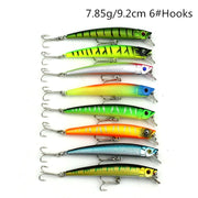 HENGJIA Set002 43 PCS Sequin Set Metal Sequins False Bait Fresh Sea Bass Fishing Bait Set, Length: 5 to 10.5cm, Bagged