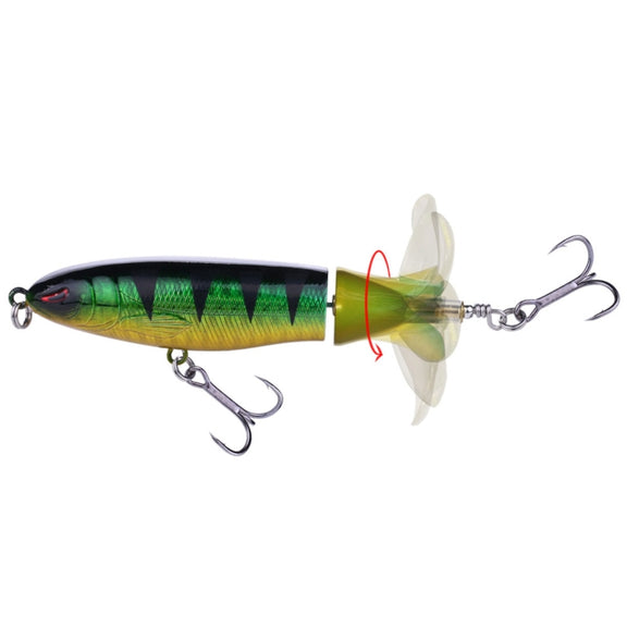 HENGJIA PE018 10cm/13g Propeller Tractor Shaped Hard Baits Fishing Lures Tackle Baits Fit Saltwater and Freshwater (5#)