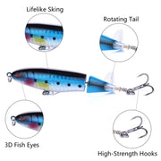 HENGJIA PE018 10cm/13g Propeller Tractor Shaped Hard Baits Fishing Lures Tackle Baits Fit Saltwater and Freshwater (8#)