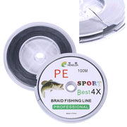 HENGJIA FLP41G 100m Gray 4 Series Strong Weaving Line Fishing Line PE Fishing Line (3.5)