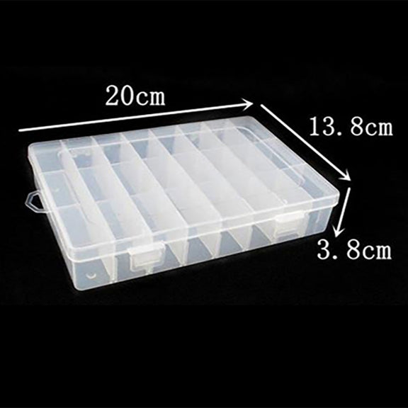 HENGJIA qt022 Twenty Four Grid Water-resistant Multifunction Fishing Tool Gear Storage Transparent Fishing Tackle Box