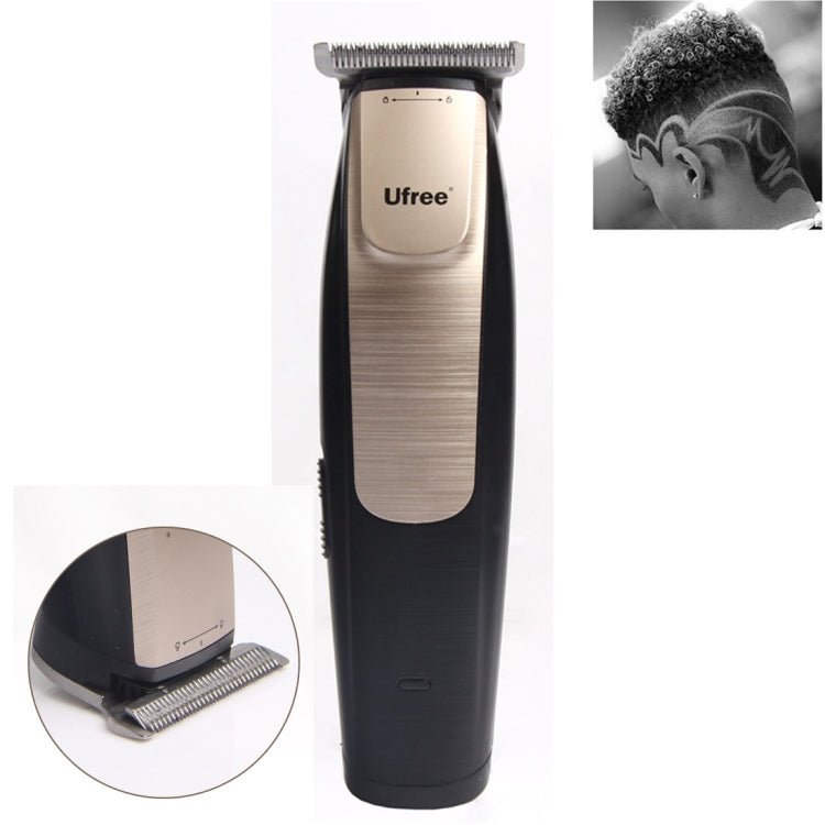 Ufree U-512 Professional Hair Salon Rechargeable Engraved Text Small Hair Clipper Hair Trimmer, EU Plug - free shipping - PMC Jewellery - Order now!