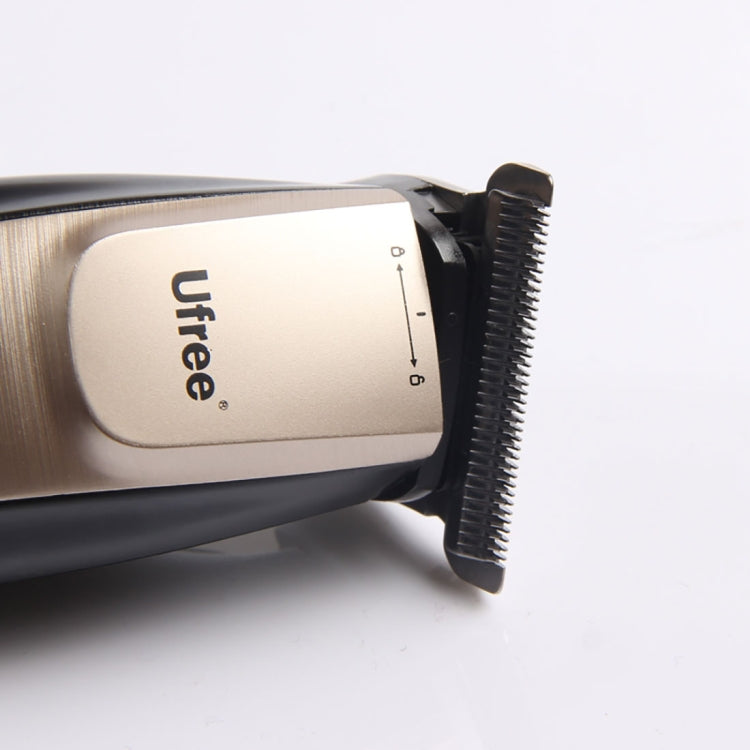 Ufree U-512 Professional Hair Salon Rechargeable Engraved Text Small Hair Clipper Hair Trimmer, EU Plug - free shipping - PMC Jewellery - Order now!