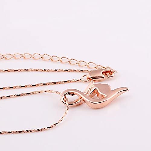 9k Gold White Rhinestone Cancer Ribbon Support Awareness Pendant Necklace Chain - free shipping - PMC Jewellery - Order now!