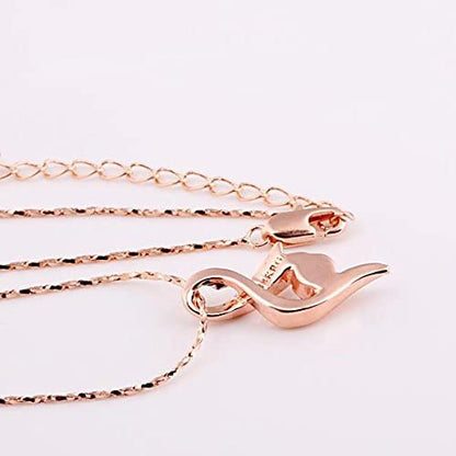 9k Gold White Rhinestone Cancer Ribbon Support Awareness Pendant Necklace Chain - free shipping - PMC Jewellery - Order now!