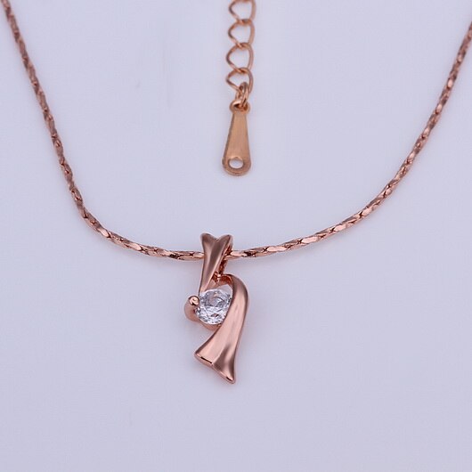18k Gold Plated Pendant Necklace In Rose Gold - Necklaces by PMC Jewellery SA | Online Shopping South Africa | PMC Jewellery | Buy Now Pay Later Mobicred