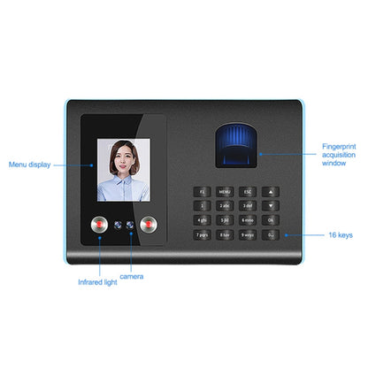 FA01 Face Recognition Fingerprint Time Attendance Machine - Attendance System by PMC Jewellery | Online Shopping South Africa | PMC Jewellery | Buy Now Pay Later Mobicred