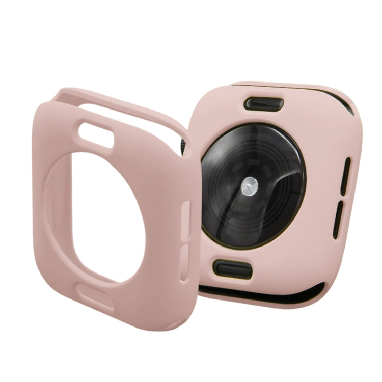 ENKAY Hat-Prince 2 in 1 TPU Semi-clad Protective Shell + 3D Full Screen PET Curved Heat Bending HD Screen Protector for Apple Watch Series 5 & 4 40mm(Pink) - Watch Cases by ENKAY | Online Shopping South Africa | PMC TechLife | Buy Now Pay Later Mobicred