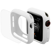ENKAY Hat-Prince 2 in 1 TPU Semi-clad Protective Shell + 3D Full Screen PET Curved Heat Bending HD Screen Protector for Apple Watch Series 5 & 4 40mm(White)