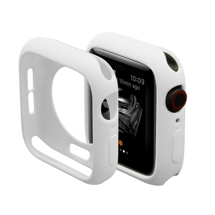 ENKAY Hat-Prince 2 in 1 TPU Semi-clad Protective Shell + 3D Full Screen PET Curved Heat Bending HD Screen Protector for Apple Watch Series 5 & 4 40mm(White) - Watch Cases by ENKAY | Online Shopping South Africa | PMC TechLife | Buy Now Pay Later Mobicred