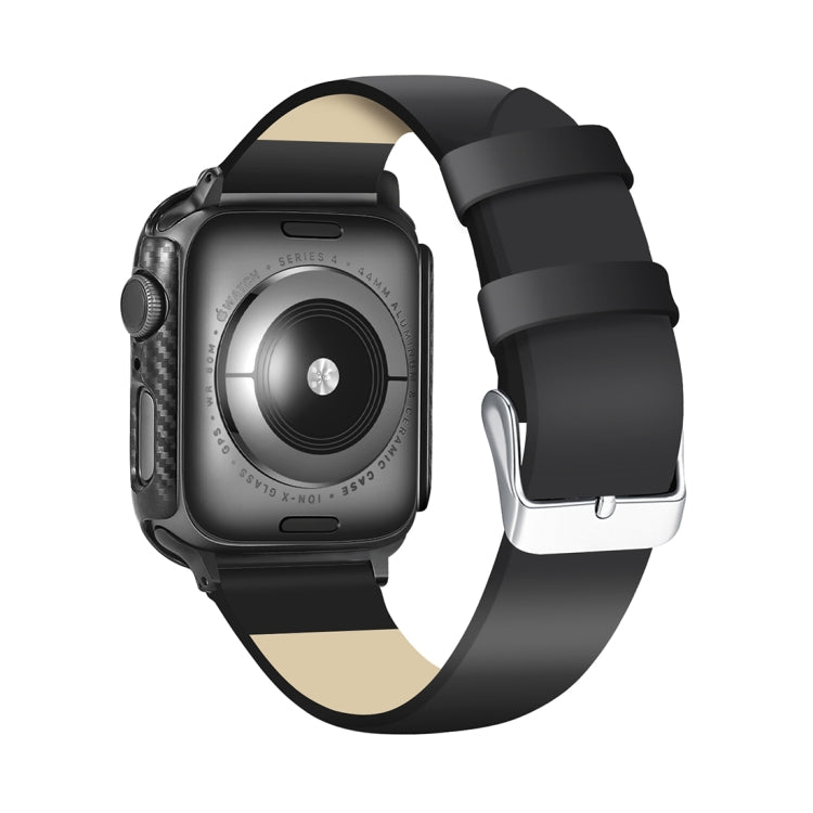 ENKAY Hat-Prince 2 in 1 Carbon Fiber Texture TPU Semi-clad Protective Shell + 3D Full Screen PET Curved Heat Bending HD Screen Protector for Apple Watch Series 5 & 4 40mm - Watch Cases by ENKAY | Online Shopping South Africa | PMC TechLife | Buy Now Pay Later Mobicred